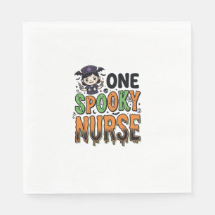 Spooky Nurse Halloween Vintage Engraving Design_1 Napkins