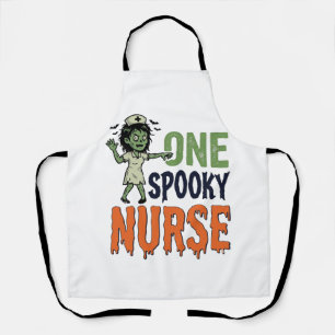 Spooky Nurse Halloween Vintage Vector Design_1 Apron