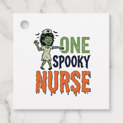 Spooky Nurse Halloween Vintage Vector Design_1 Favor Tags