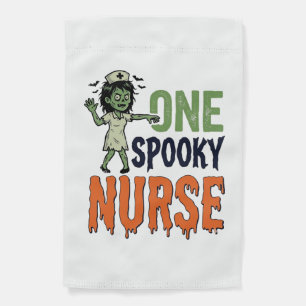 Spooky Nurse Halloween Vintage Vector Design_1 Garden Flag
