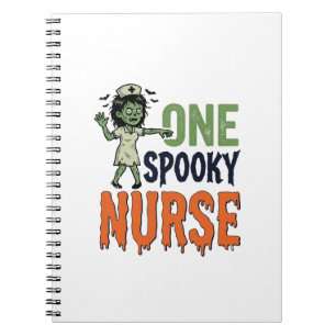 Spooky Nurse Halloween Vintage Vector Design_1 Notebook