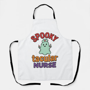 Spooky Nurse Halloween Vintage Vector Shirt Design Apron