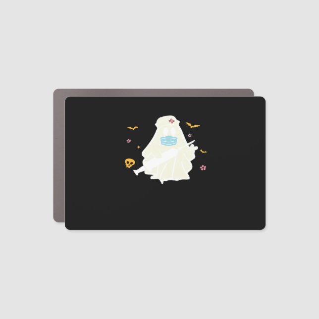 Spooky Nurse Practitioner Cute Halloween Oversized Car Magnet (Front)