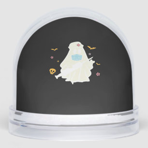Spooky Nurse Practitioner Cute Halloween Oversized Snow Globe