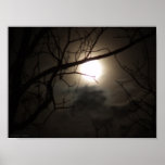 Spooky October Moon Poster at Zazzle