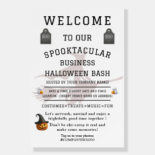 Spooky Office Halloween Party Welcome Sign