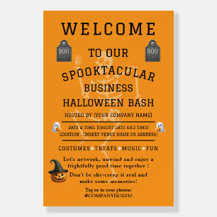 Spooky Office Halloween Party Welcome Sign