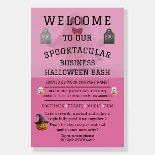 Spooky Office Halloween Party Welcome Sign