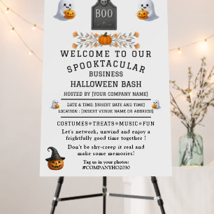 Spooky Office Halloween Party Welcome Sign