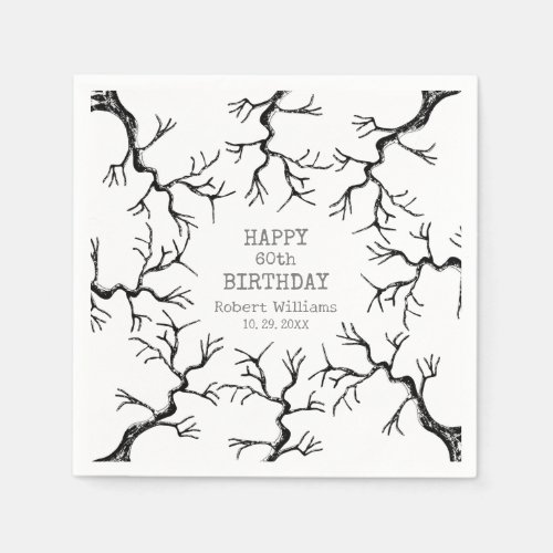 Spooky Old Oak Ink Napkins