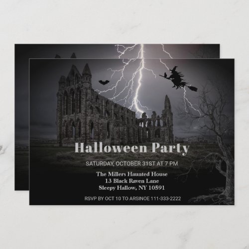 Spooky Old Ruins Halloween Party Invitation