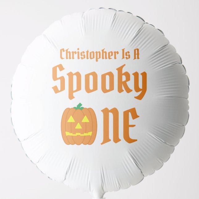 Spooky One 1st Birthday Balloon (Front)
