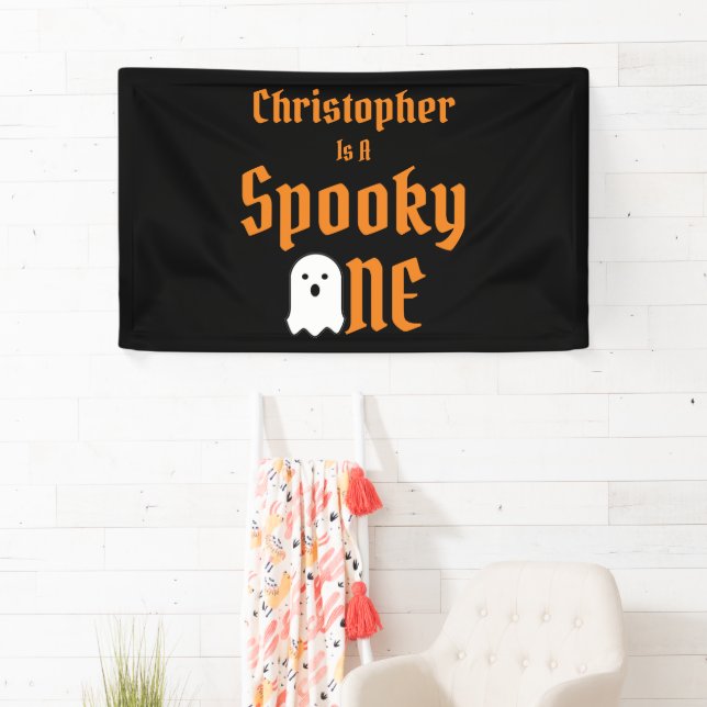 Spooky One 1st Birthday Banner (Insitu)