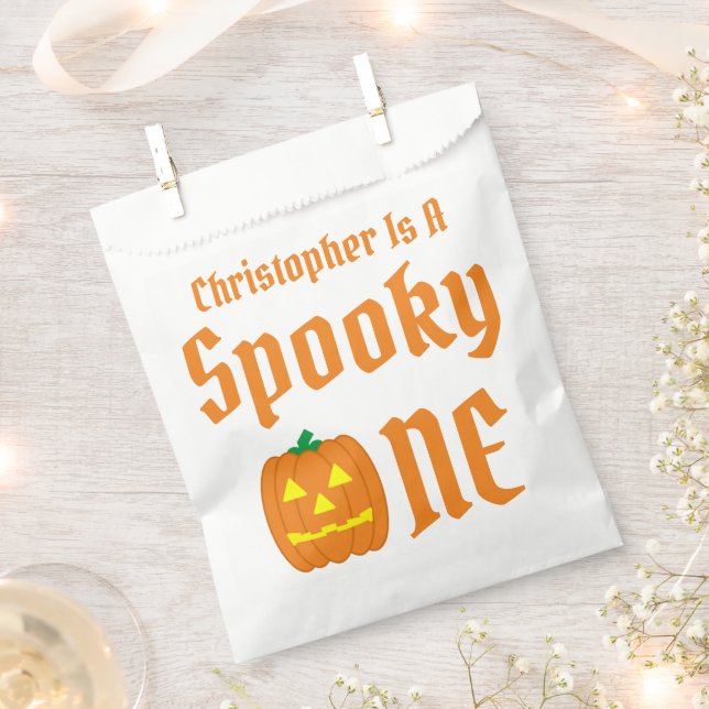 Spooky One 1st Birthday Favor Bag (Clipped)