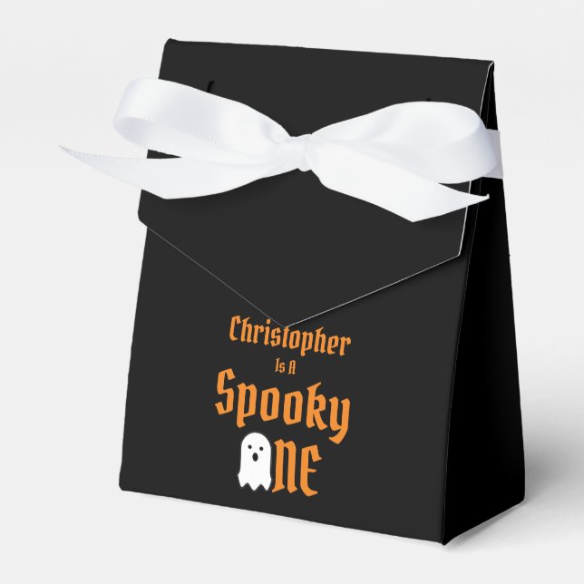 Spooky One 1st Birthday Favor Boxes (Front Side)