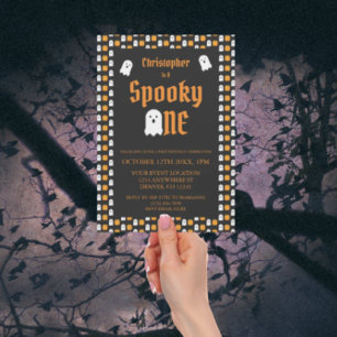 Spooky One 1st Birthday Invitation