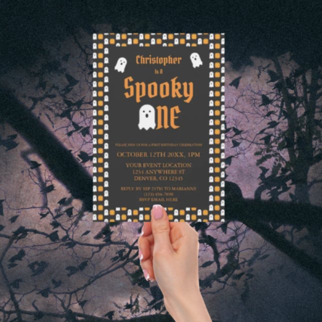 Spooky One 1st Birthday Invitation (Creator Uploaded)