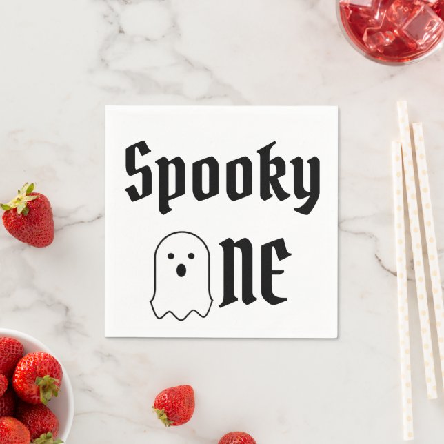 Spooky One 1st Birthday Napkins (Insitu)