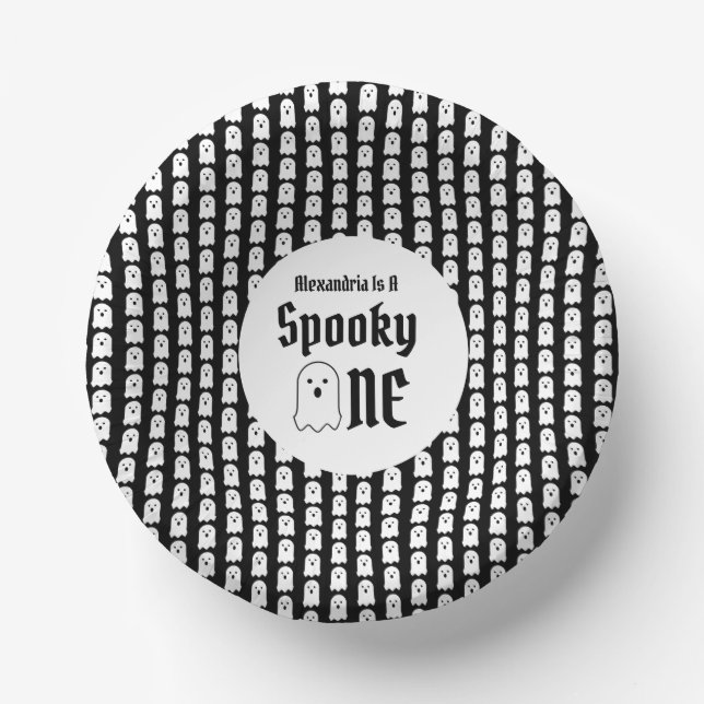 Spooky One 1st Birthday Paper Bowls (Front)