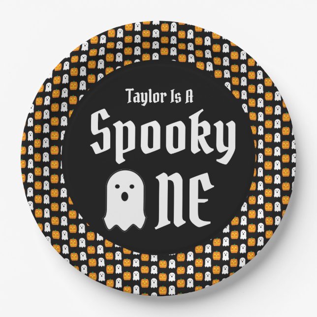 Spooky One 1st Birthday Paper Plates (Front)