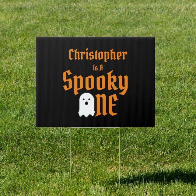 Spooky One 1st Birthday Sign (Insitu)