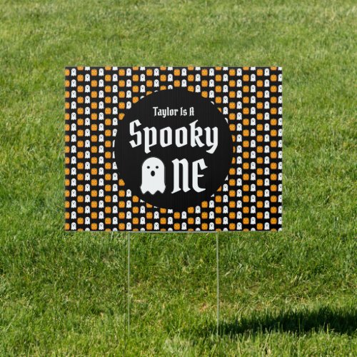 Spooky One 1st Birthday Sign