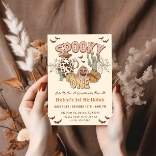 Spooky One 1st Birthday Western Party Invitation