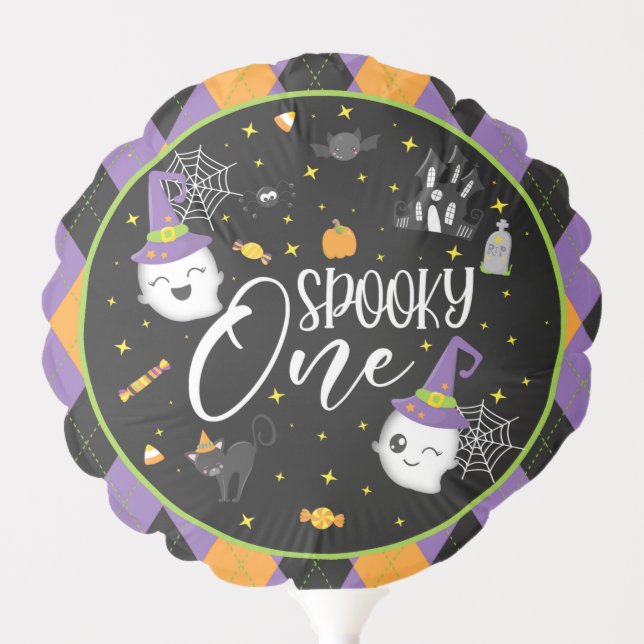 Spooky One Balloon - Blk (Front)