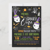 Spooky One Birthday Invitation - Blk (Front)