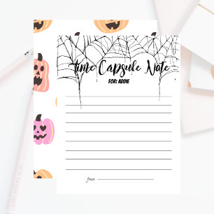 Spooky One Birthday Time Capsule Note Pink