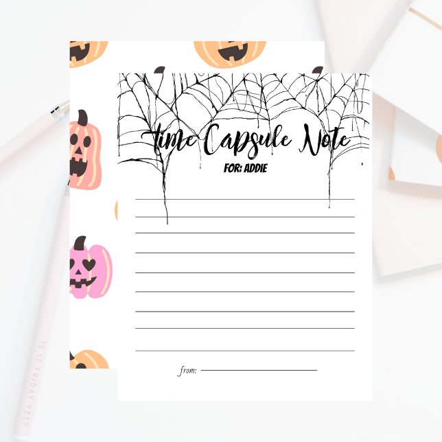 Spooky One | Birthday Time Capsule Note | Pink (Creator Uploaded)