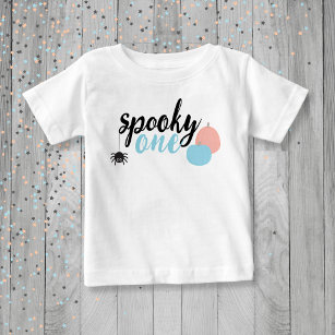 Spooky One Blue First Birthday Baby T-Shirt