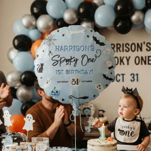 Spooky One! Boys Halloween 1st Birthday Party Balloon