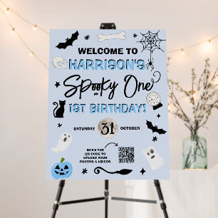 Spooky One! Boys Halloween 1st Birthday Welcome Foam Board