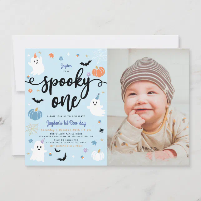Spooky One Groovy Birthday High Chair Banner - Halloween 1st Birthday Decor, Boho Ghost Garland - View #5