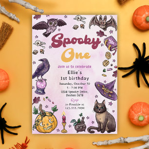 Spooky One Cute Halloween 1st Birthday Invitation