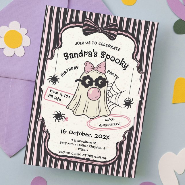 Spooky One — Cute Halloween 1st Birthday Invite (Spooky One — Cute Halloween 1st Birthday Invite)