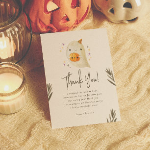 Spooky One Cute Halloween 1st Birthday Thank You Card