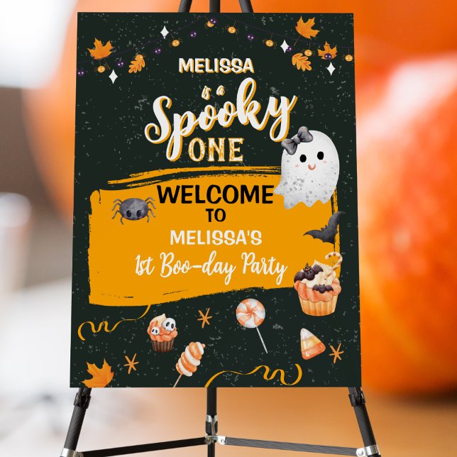 Spooky One Cute Halloween First Birthday Welcome Foam Board (Creator Uploaded)