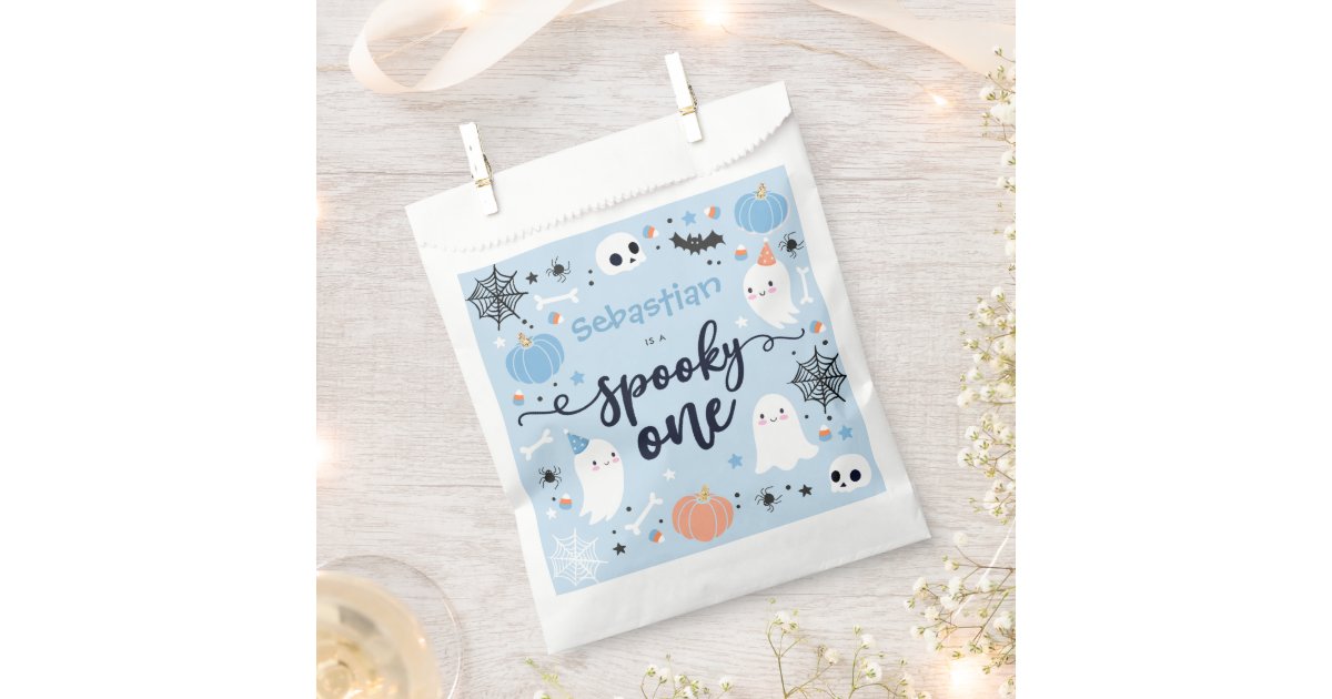 Spooky One Cute Halloween Ghost 1st Birthday Decor Favor Bag | Zazzle