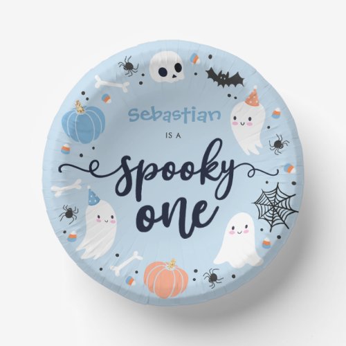 Spooky One Cute Halloween Ghost 1st Birthday Decor Paper Bowls