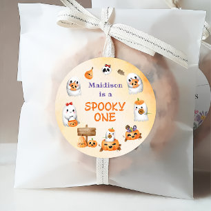 Spooky One Cute Halloween Ghost 1st Birthday Favor Tags
