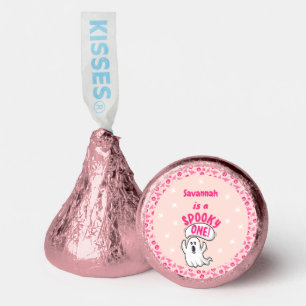 Spooky One Cute Pink Halloween Ghost 1st Birthday Hershey®'s Kisses®