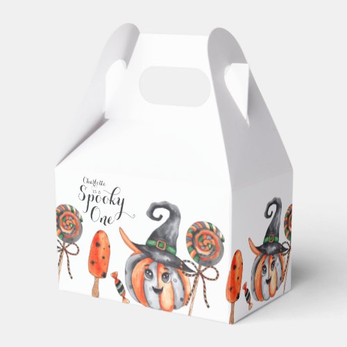 Spooky One Cute Watercolor Halloween 1st Birthday Favor Boxes