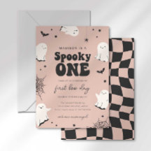 Spooky One First Birthday Invitation First Boo Day