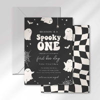 Spooky One First Birthday Invitation First Boo Day