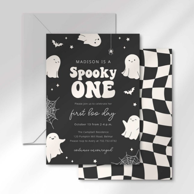 Spooky One First Birthday Invitation First Boo Day (Creator Uploaded)