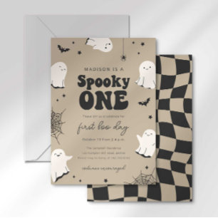 Spooky One First Birthday Invitation First Boo Day