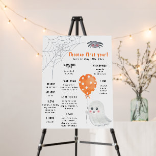 Spooky One First Birthday Milestone Birthday Foam Board