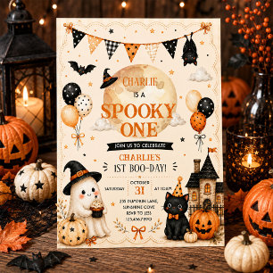 Spooky One First Birthday Party Invitation